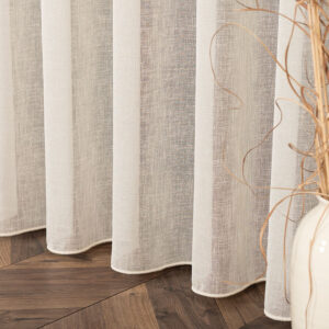 Firanka z ołowianką w stylu natural look 320cm krem