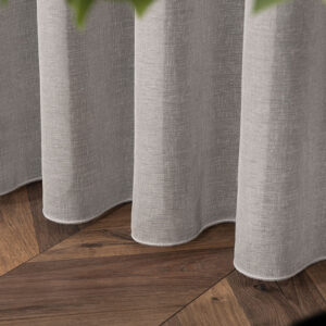 Firanka z ołowianką w stylu natural look 320cm szara