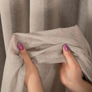 Firanka z ołowianką w stylu natural look 320cm chłodny beż