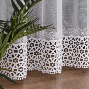 FIRANA Z APLIKACJĄ GIPIUROWĄ NA MARKIZECIE 280cm biała