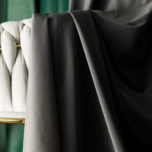 Tkanina na zasłony materiał VELVET MATT 320cm gruba 360g/m2 kolor 021 ciemny szary