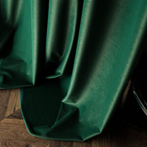 Tkanina na zasłony materiał VELVET MATT 320cm gruba 360g/m2 kolor 104 ciemny zielony