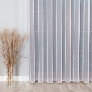 Firanka gładka grecki tiul z ołowianką biała 310cm