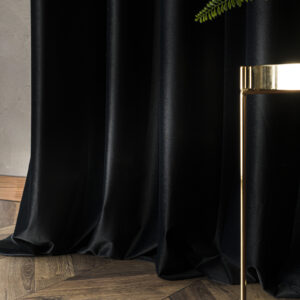Tkanina zasłonowa VELVET MATT 320 cm materiał na zasłony czarny