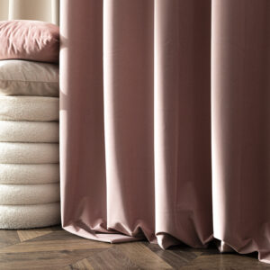 Tkanina zasłonowa VELVET MATT 320 cm materiał na zasłony różowa